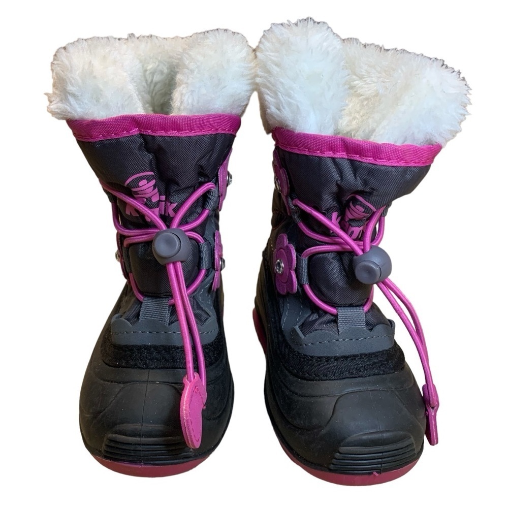 Kamik Flower Faux Fur Toddler Snow Boots - Sz 5